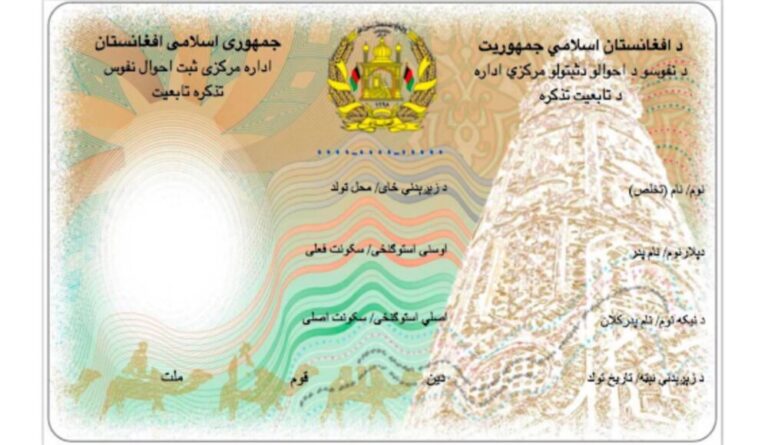 Afghanistan National ID Card
